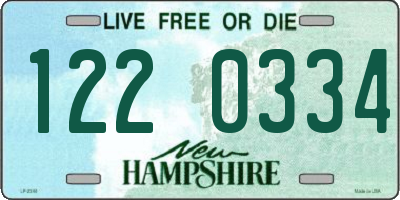 NH license plate 1220334