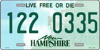 NH license plate 1220335
