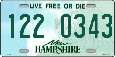 NH license plate 1220343