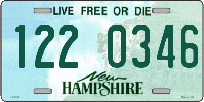 NH license plate 1220346