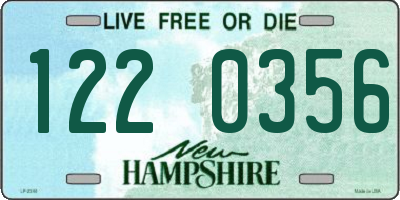 NH license plate 1220356