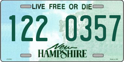 NH license plate 1220357
