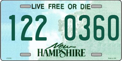 NH license plate 1220360