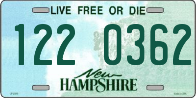 NH license plate 1220362