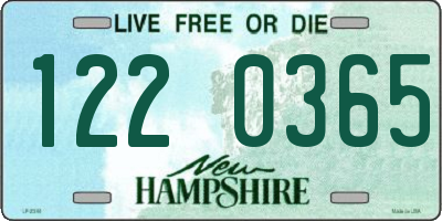 NH license plate 1220365