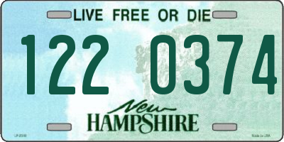 NH license plate 1220374