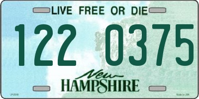 NH license plate 1220375