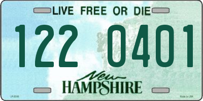 NH license plate 1220401