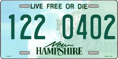 NH license plate 1220402