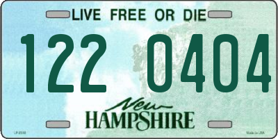 NH license plate 1220404