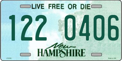 NH license plate 1220406