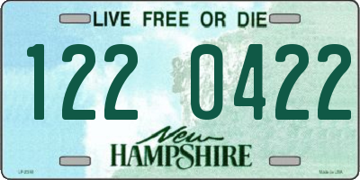 NH license plate 1220422