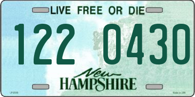NH license plate 1220430