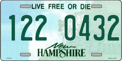 NH license plate 1220432