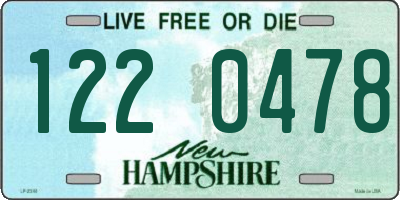 NH license plate 1220478
