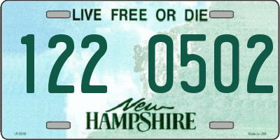 NH license plate 1220502