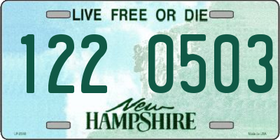 NH license plate 1220503
