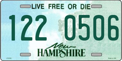 NH license plate 1220506