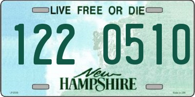 NH license plate 1220510