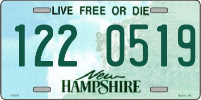 NH license plate 1220519
