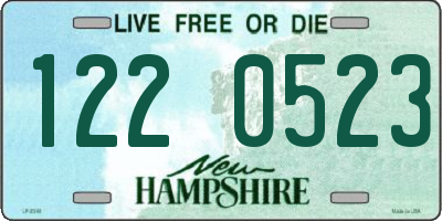 NH license plate 1220523