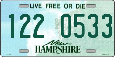 NH license plate 1220533