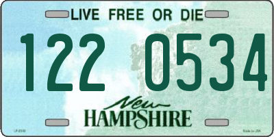 NH license plate 1220534