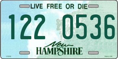 NH license plate 1220536