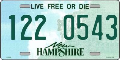 NH license plate 1220543