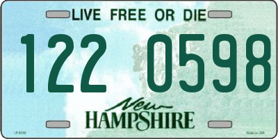 NH license plate 1220598
