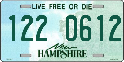 NH license plate 1220612