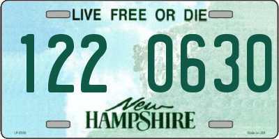 NH license plate 1220630