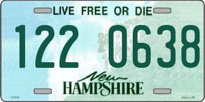 NH license plate 1220638