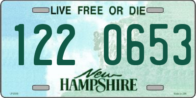 NH license plate 1220653