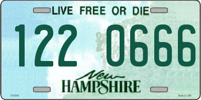 NH license plate 1220666
