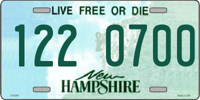 NH license plate 1220700