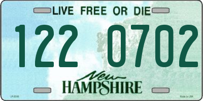 NH license plate 1220702