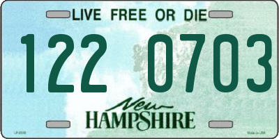NH license plate 1220703