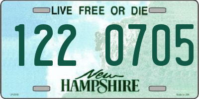 NH license plate 1220705