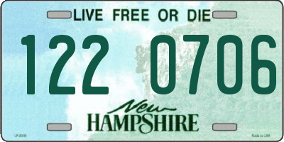NH license plate 1220706