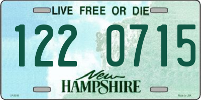 NH license plate 1220715