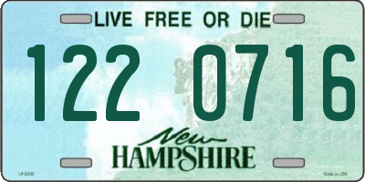 NH license plate 1220716
