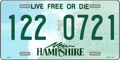 NH license plate 1220721