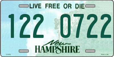NH license plate 1220722