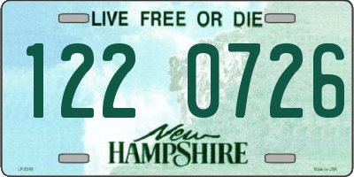 NH license plate 1220726