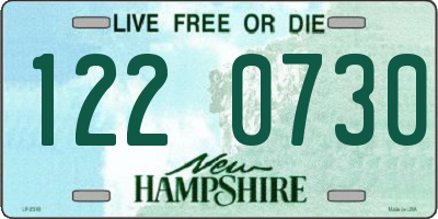 NH license plate 1220730