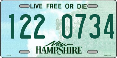 NH license plate 1220734