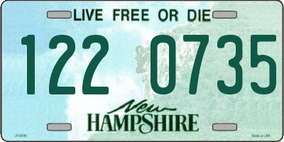 NH license plate 1220735