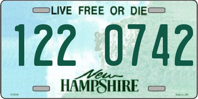 NH license plate 1220742