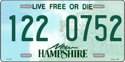 NH license plate 1220752